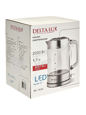Чайник DELTA LUX DE-1026 2,2кВт, 1,7 л