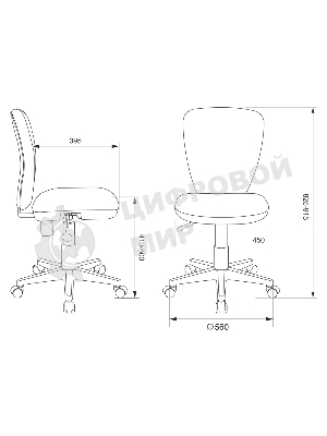 Кресло детское Бюрократ KD-W10/26-29-1 оранжевый 26-29-1 (пластик белый)