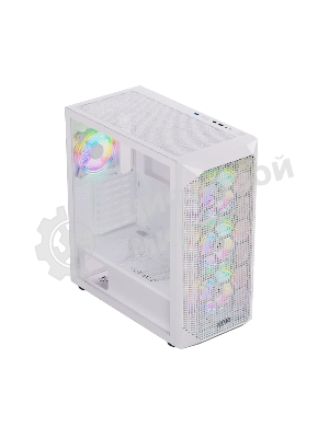 Компьютерный корпус ABR Quantum белый (1хUSB Type-C, 2хUSB 2.0, HD Audio, 4xRGb Fan, ATX, E-ATX)