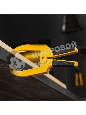 Струбцина Denzel клещеобразная, удлиненная 75 х 110 мм двухкомпонентные рукоятки