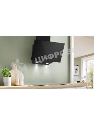 Вытяжка наклонная Bosch DWK63PJ60T 360 м3/ч, 60см, черный, Push buttons