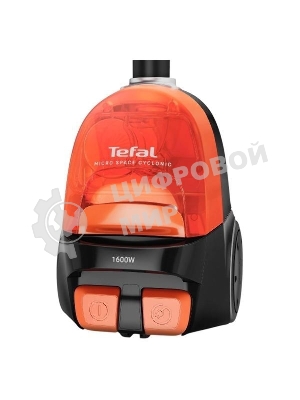 Пылесос Tefal MICRO SPACE CYCLONIC TW3235EA оранжевый/черный, 350/1600 Вт, уборка сухая, пылесборник контейнер 1 л