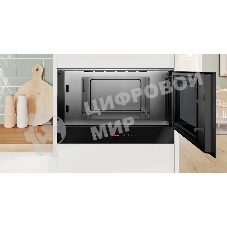 Встраиваемая микроволновая печь Bosch BFR7221B1 900Вт, 5 режимов, инвертер, 21 л, черный, петли справа