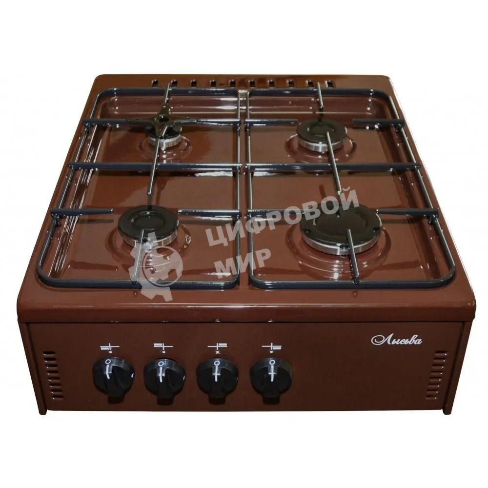 Плита настольная газовая ЛЫСЬВА ПГН 41М коричневый