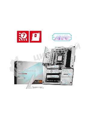Материнская плата MSI B850 GAMING PLUS WIFI PZ, AM5, AMD B850, 4xDDR5, 4xSATA, 3xM.2, 1xPCIe 5.0 x16, 1xPCIe 4.0 x4, 2xPCIe 3.0 x1, 1xDP, 1x5Gb LAN, Wi-Fi 7, Bluetooth 5.4, 2xUSB-C 10Gbps, 1xUSB-C 5Gbps, 1xUSB-A 10Gbps, 1xUSB-A 5Gbps, 4xUSB-A 2.0, 3x3.5 мм, 7.1, ATX
