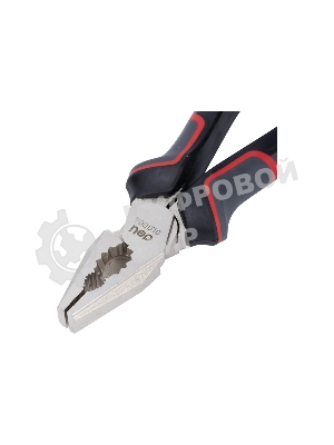 Комбинированные плоскогубцы Deli DL0004 180 мм, Cr-V, эксцентриковый шарнир, антикоррозийное покрытие, трехкомпонентная прорезиненная рукоять