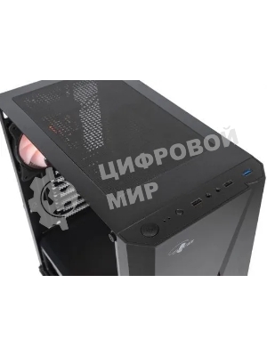 Компьютерный корпус ATX Eurocase A39 ARGb черный без БП закаленное стекло USB 3.0