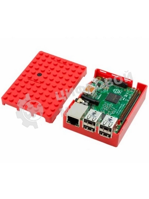 Корпус RA183 red для микрокомпьютера Raspberry Pi 3 ACD Red ABS Plastic Building Block case for Raspberry Pi 3