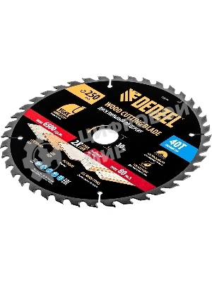 Пильный диск по дереву Denzel ф250 х 30 мм, 40 зубьев