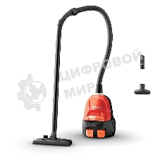 Пылесос Tefal MICRO SPACE CYCLONIC TW3235EA оранжевый/черный, 350/1600 Вт, уборка сухая, пылесборник контейнер 1 л