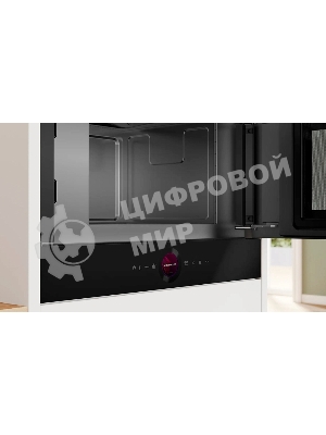 Встраиваемая микроволновая печь Bosch BFR7221B1 900Вт, 5 режимов, инвертер, 21 л, черный, петли справа