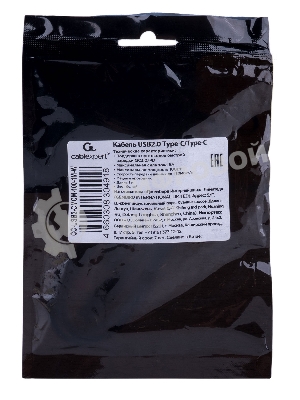 Кабель USB2.0 Cablexpert CC-USB2-CMCM-100-1M-W, Type-C/Type-C, 5A, 100Вт, PD/QC3.0, медь, 1м, белый, пакет