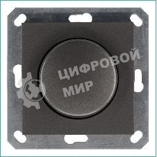 Светорегулятор Jasmart поворотно-нажимной (диммер) LED 30-400Вт 1gang 2way механизм мокко