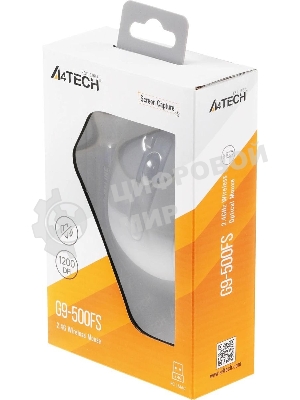 Мышь беспроводная A4Tech G9-500FS черный, 1200 dpi, радиоканал, USB, кнопки - 4