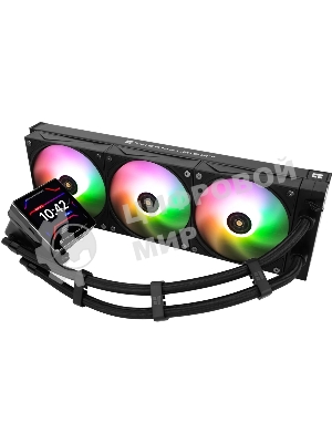 Водяное охлаждение для процессора Thermalright Grand Vision 360 (360mm, LED, Black, ARGB/Fans: 3x120mm, 80.45CFM, 29.4dBA, 2150RPM/Pump height 72.5mm, 6400RPM, Rad thickness 27mm/S: 1700, 1200, 1851, 115X, 2011, 2066, AM5, AM4)
