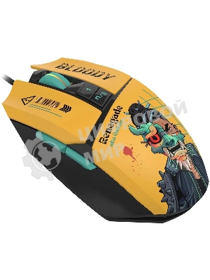 Мышь проводная A4Tech Bloody W63 Max Renegade желтый, 12000 dpi, USB, кнопки - 7