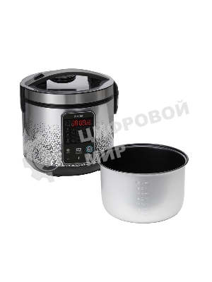 Мультиварка Centek CT-1499 черный/сталь, 900 Вт, 5.0 л, 25 программ, мультиповар, антиприг. покрытие