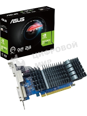 Видеокарта Asus PCI-E GT710-SL-2GD5-BRK-EVO NVIDIA GeForce GT 710 2Gb 64bit GDDR5 954/5012 DVIx1 HDMIx1 CRTx1 HDCP Ret low profile