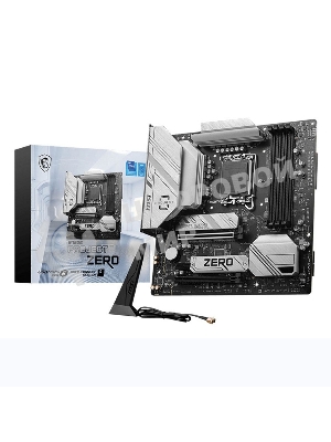Материнская плата MSI B760M PROJECT ZERO,(Обратное подключение разъемов) LGA 1700, Intel B760, 4xDDR5, 4xSATA, 2xM.2, 1xPCIe 5.0 x16, 1xPCIe 4.0 x4, 1xPCIe x1, 1xHDMI, 1xDP, 3xUSB 3.2 Gen 2, 4xUSB 2.0, 1xUSB 3.2 Gen 2x2, 1x 2.5Gb LAN, 5x3.5 мм, 7.1, mATX