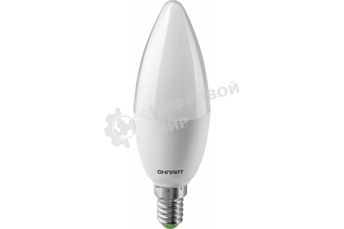 Лампа светодиодная ОНЛАЙТ 61958 OLL-C37-10-230-6.5K-E14-FR