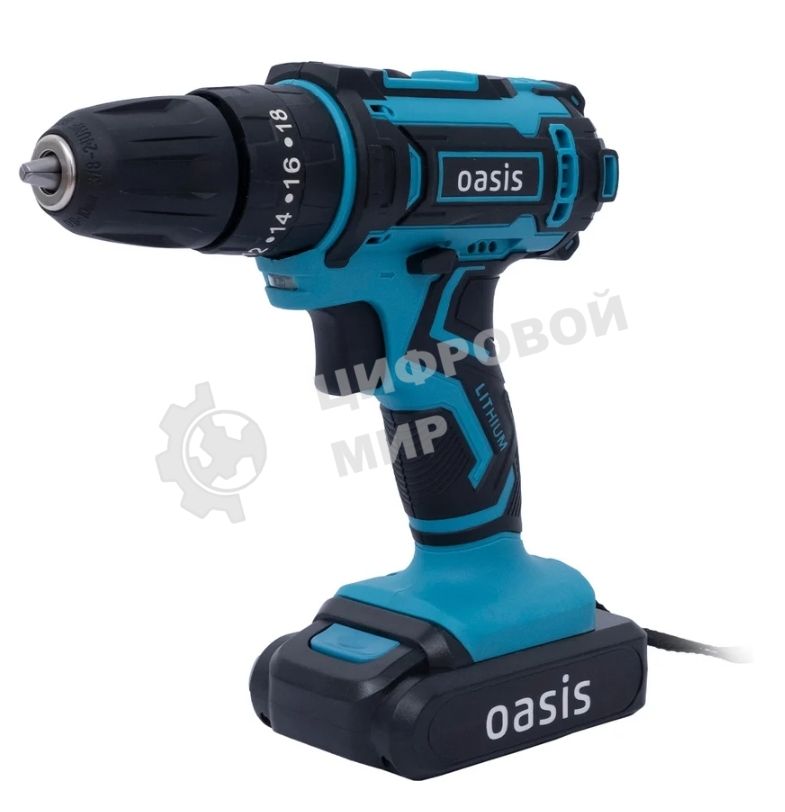 Дрель-шуруповерт Oasis ASU-18S, 18 В, 2 Ач, 40 Нм, щеточный, ударный