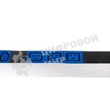 Блок силовых розеток Rem Rem-32, IEC 60320 С13 х 36, IEC 60320 С19 х 6, вход IEC 309, шнур 3 м, 1 863мм, однофазный 32А, автомат + индикатор, серый, 2