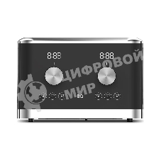 Тостер BQ T4000 Black-Steel, Мощность 1600 Вт, 7 степеней поджаривания