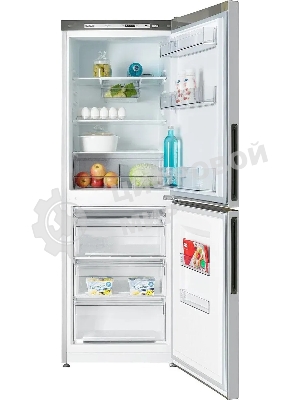 Холодильник Atlant ХМ-4619-181 серебристый двухкамерный 182/119л морозилка снизу