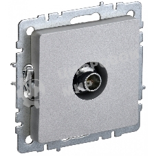 Розетка телевизионная оконечная IEK Brite РТВ11-0-БрА (BR-A10-O-K47) алюминий