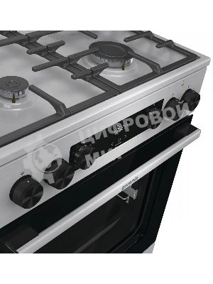 Плита комбинированная Gorenje GKS6C72XF серебристый, конфорок 4 газовых, духовка 71 л, 60 см x 85 см x 60 см