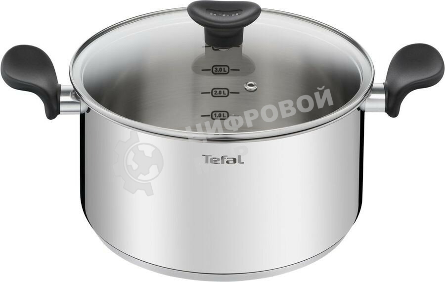 Кастрюля Tefal Primary E3084674 5.2 л. d=24 см (с крышкой) стальной (2100120958)
