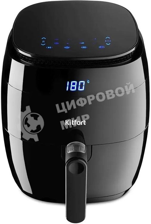 Аэрогриль Kitfort КТ-2202 черный, 1500 Вт, 3.2 л, механическое управление, 8 программ