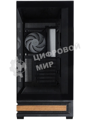 Компьютерный корпус ZALMAN P40 NAMU, ATX, черный, WINDOW, WOODEN ELEMENTS, 2xCombo(2.5” or 3.5”), 1xUSB TYPE-C, 2xUSB 3.0, SIDE 3x120мм ARGb, REAR 1x120мм ARGb