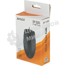 Мышь проводная A4Tech OP-330S черный, 1200 dpi, USB, кнопки - 3
