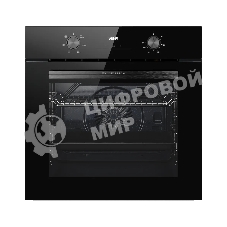 Духовой шкаф Kuppersberg HO 606 P Black line, High-Tech, 78 л, поворотное управление, утапливаемые переключатели, дисплей, таймер, 6 режимов, макс. температура 310 градусов, телескопические направляющие (на 1 уровень), цвет черный, цвет фурнитуры черный