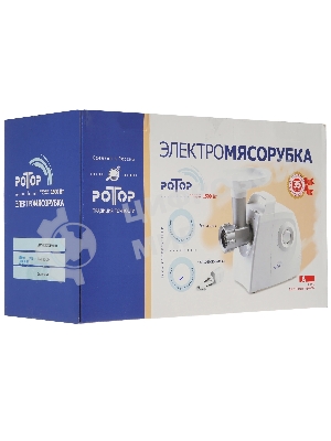 Мясорубка электрическая Ротор ЭМШ 35/300-2 белый, 1500 Вт, 0.6 кг/мин, насадки - 2