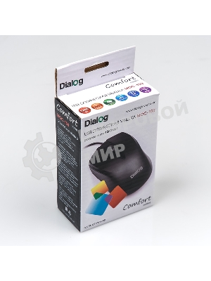 Мышь проводная Dialog Comfort MOС-15U черный, 1200 dpi, USB, кнопки - 3