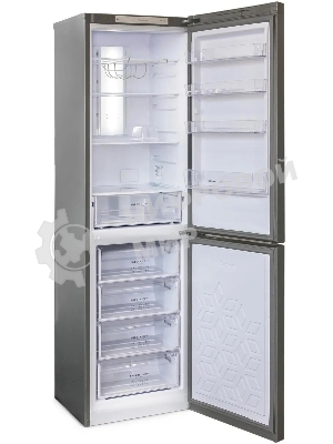 Холодильник Бирюса Б-I980NF нержавеющая сталь двухкамерный 240/130л морозилка снизу, No Frost