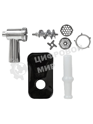 Мясорубка электрическая JVC JK-MG123 белый, 2000 Вт, 2.0 кг/мин, реверс, защита от перегрузки, насадки - 4