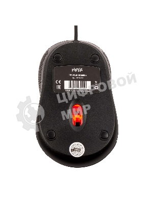 Мышь проводная HIPER HOM-031 черный, 1000 dpi, USB, кнопки - 3