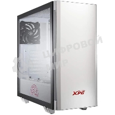 Компьютерный корпус XPG INVADER-WHITECOLOR BOXWORLDWIDE (ATX, подсветка ARGb, 2 вентилятора 120мм, стеклянная боковая панель,белый)