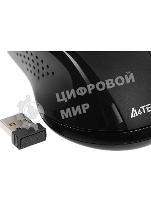 Мышь беспроводная A4Tech G9-500FS черный, 1200 dpi, радиоканал, USB, кнопки - 4