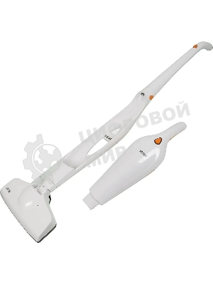 Пылесос вертикальный/ручной Mystery MVC-1118 белый/оранжевый, питание от аккумулятора, 300 Вт, уборка сухая, пылесборник 0.5 л, работа от АКБ max 30 мин