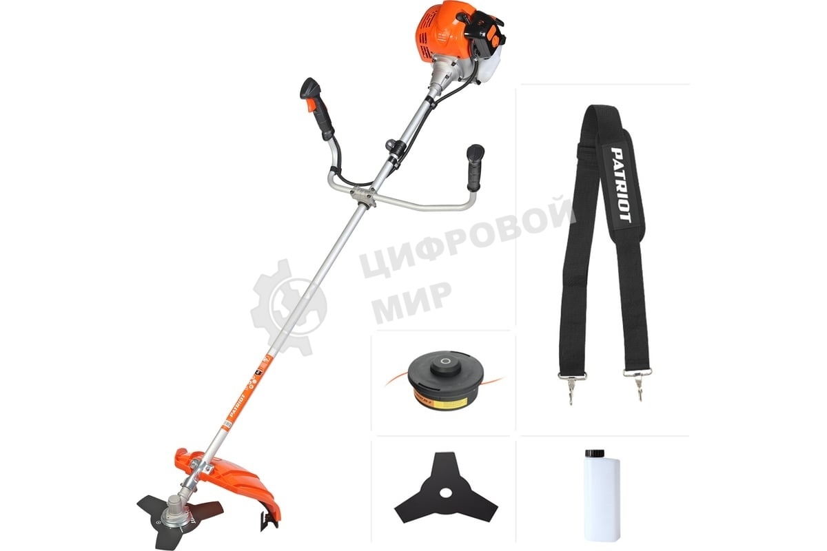Триммер бензиновый Patriot PT 553 (1+1) 1840Вт 3л.с. реж.эл.:леска/нож