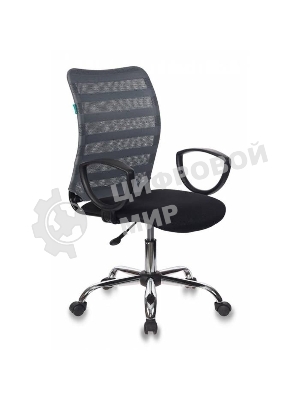 Кресло Бюрократ CH-599AXSL/32G/TW-11 серый/черный, сетка, 120 кг, механизм качания
