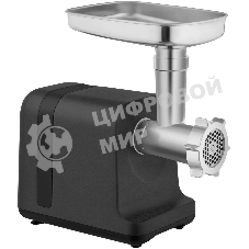 Мясорубка электрическая Rondell RDE-1456 черный, 3000 Вт, 2.5 кг/мин, реверс, защита от перегрузки, металлический лоток, насадки - 5