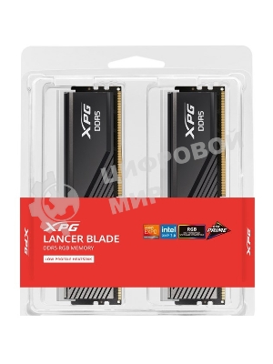 Оперативная память XPG Lancer Blade, DDR5, 32GB (2x16GB), 6000MHz, CL30, DIMM, с радиаторами, RGB, черный