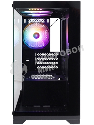 Компьютерный корпус 1STPLAYER MIKU Mi2 черный mATX 3x120мм LED fans Mi2-BK-3F1