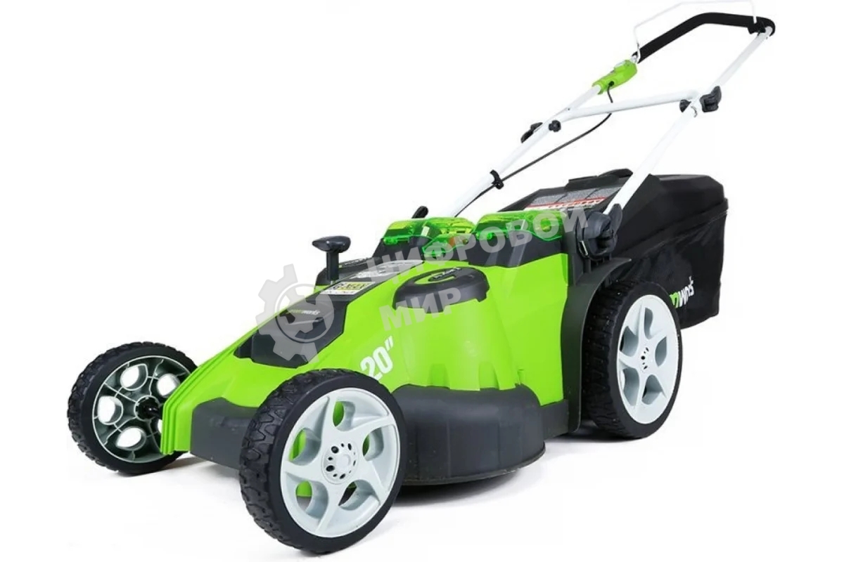 Газонокосилка аккумуляторная GreenWorks G40LM49DB, TwinForce, 40V, 49 см, без АКБ и ЗУ (2500207)