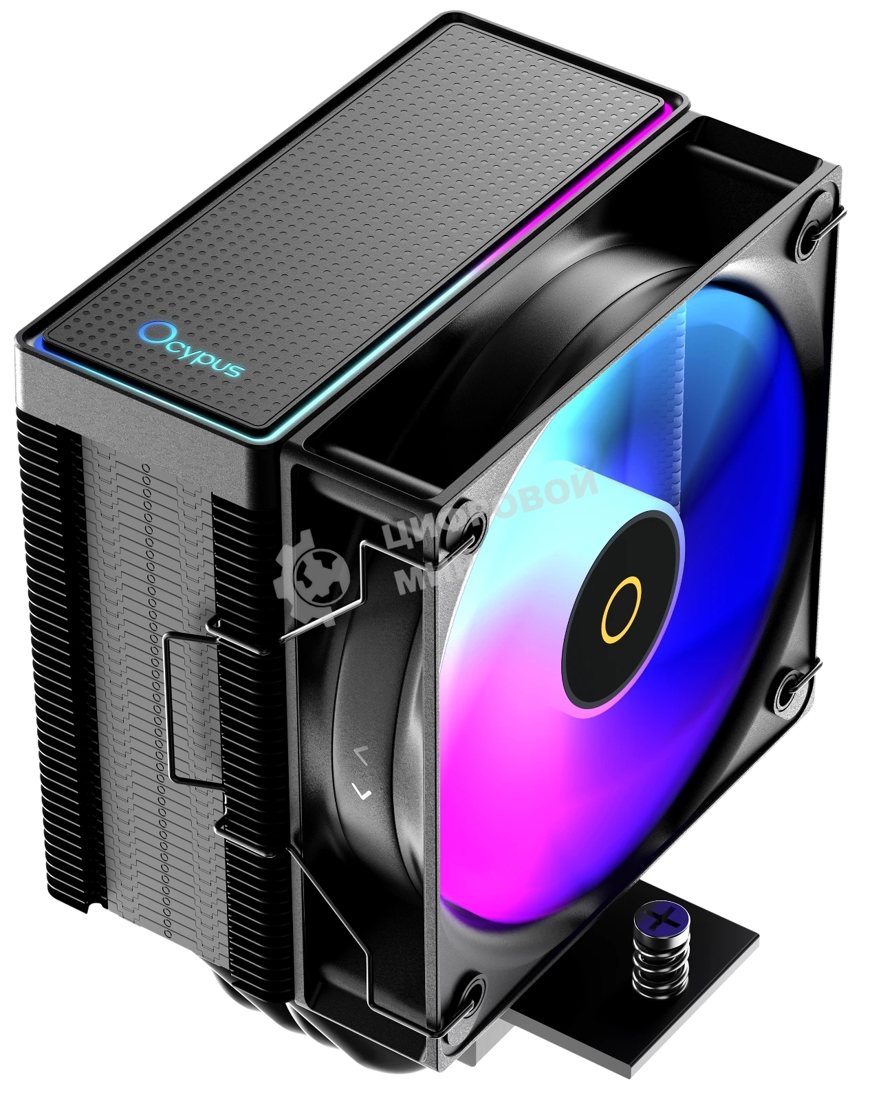 Кулер для процессора Ocypus Gaммa A40 BK ARGb черный 100мм алюминий+медь 2400rpm 29.5db 4-pin 200W 133мм